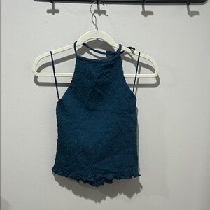 Old Navy Teal Smocked Camisole